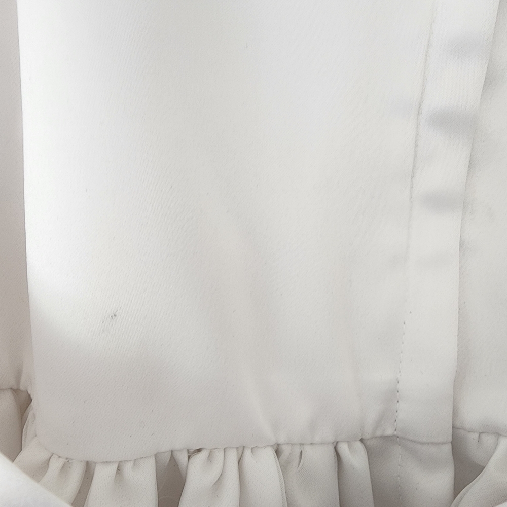 Cinderella Flower Girl or First Communion Satin Tulle White Dress 8 - Picture 7 of 8